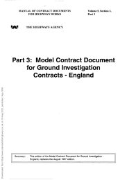 Model contract document for ground investigation contracts - England