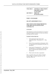 Documentation requirements for ground investigation contracts (Includes Amendment No.1 dated May 2005)