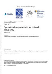 Operational requirements for network occupancy. Version 0.1.1