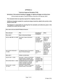 Appendix A. Technical Approval Schedule (TAS). Schedule of documents relating to design of highway bridges and structures. (All documents are taken to include revisions current as of 26 February 2024)