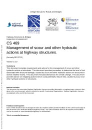 Management of scour and other hydraulic actions at highway structures (formerly BD 97/12)