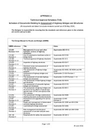 Appendix A. Technical Approval Schedule (TAS). Schedule of documents relating to assessment of highway bridges and structures. (All documents are taken to include revisions current as of 09 May 2024)