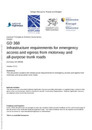 Infrastructure requirements for emergency access and egress from motorway and all-purpose trunk roads (formerly IAN 68/05). Version 0.0.1