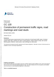 Construction of permanent traffic signs, road markings and road studs (formerly Series 1200). Version E/1.0.0