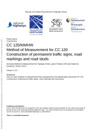 Method of measurement for CC 120 Construction of permanent traffic signs, road markings and road studs (formerly Method of measurement for highway works, part of Series 1200 and Notes for Guidance, Series 1200). Version E/1.0.0