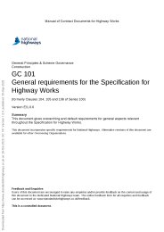 General requirements for the Specification for highway works (formerly Clauses 104, 105 and 106 of Series 100). Version E/1.0.0