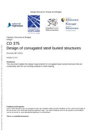 Design of corrugated steel buried structures (formerly BD 12/01). Version 2.0.0