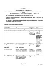 Appendix A. Technical Approval Schedule (TAS). Schedule of documents relating to design of highway bridges and structures. (All documents are taken to include revisions current as of 25 March 2026)