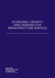 Economic growth and demand for infrastructure services