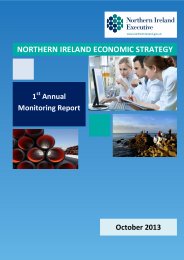 Northern Ireland economic strategy. 1st annual monitoring report