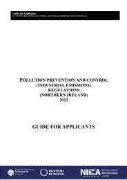 Pollution prevention and control (industrial emissions) regulations (Northern Ireland) 2012 - guide for applicants
