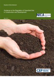 Guidance on the regulation of greenfield soil in construction and development - regulatory position statement