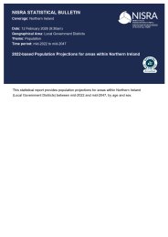 2022-based population projections for areas within Northern Ireland