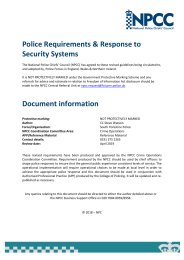 Police requirements and response to security systems