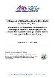 Estimates of households and dwellings in Scotland, 2011