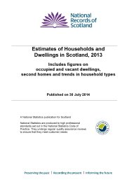 Estimates of households and dwellings in Scotland, 2013