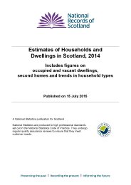 Estimates of households and dwellings in Scotland, 2014