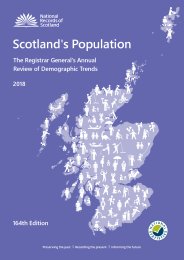 Scotland's population. The Registrar General's annual review of demographic trends. 2018