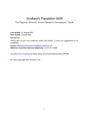 Scotland's population 2020. The Registrar General's annual review of demographic trends