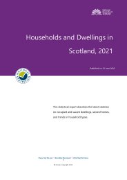 Households and dwellings in Scotland, 2021