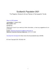 Scotland's population 2021. The Registrar General's annual review of demographic trends