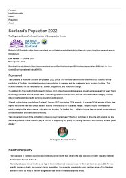 Scotland's population 2022. The Registrar General's annual review of demographic trends