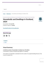 Households and dwellings in Scotland, 2024