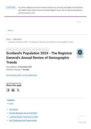 Scotland's population 2024. The Registrar General's annual review of demographic trends
