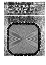 Swedish and Finnish redwood and whitewood performance in fire