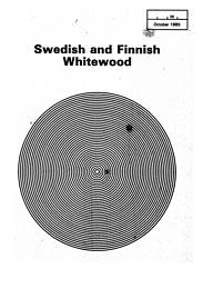 Swedish and Finnish whitewood