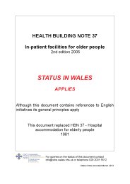 In-patient facilities for older people. 2nd edition 2005 (Welsh version)