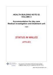 Accommodation for day care. Medical investigation and treatment unit (Welsh version)