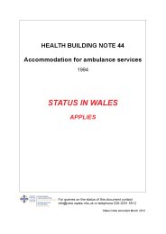 Accommodation for ambulance services (Welsh version)