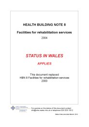 Facilities for rehabilitation services (Welsh version)