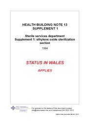 Sterile services department. Supplement 1: ethylene oxide sterilization section (Welsh version)