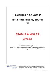 Facilities for pathology services (Welsh version)