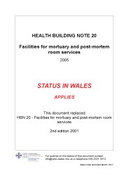 Facilities for mortuary and post-mortem room services (Welsh version) (For information only: NHS Acute Trusts and NHS Foundation Trusts)