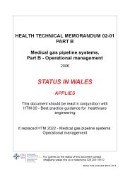 Medical gases. Medical gas pipeline systems. Part B: Operational management (Welsh version)