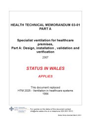 Heating and ventilation systems. Specialised ventilation for healthcare premises. Design and validation (Welsh version) (Awaiting copyright clearance for latest edition)