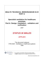 Heating and ventilation systems. Specialised ventilation for healthcare premises. Design and validation (Welsh version)