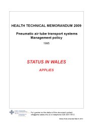 Pneumatic air tube transport systems. Management policy (Welsh version)
