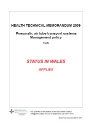 Pneumatic air tube transport systems. Management policy (Welsh version)