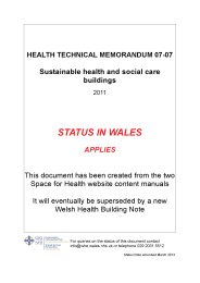 Sustainable health and social care buildings (Welsh version)