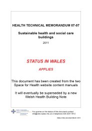 Sustainable health and social care buildings (Welsh version)