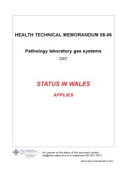 Specialist services. Pathology laboratory gas systems (Welsh version)