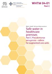 Safe water in healthcare premises. Part C: Pseudomonas aeruginosa - advice for augmented care units