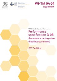 Performance specification D 08: thermostatic mixing valves (healthcare premises)
