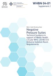 Negative pressure suites - technical guidance in support of Welsh Health Circular WHC (2018) 033 Airborne Isolation Room Requirements