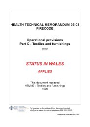 Firecode - operational provisions. Textiles and furnishings (Welsh version)