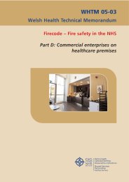 Firecode - fire safety in the NHS. Commercial enterprises on healthcare premises